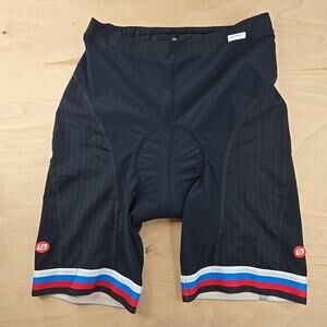 Bellwether Cycling Shorts XXL Black Red Blue Padded Bike Model 5691